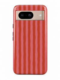 Streifen Rot-Rosa Handyhülle für Google Pixel 8a mit Öse für die Handykette