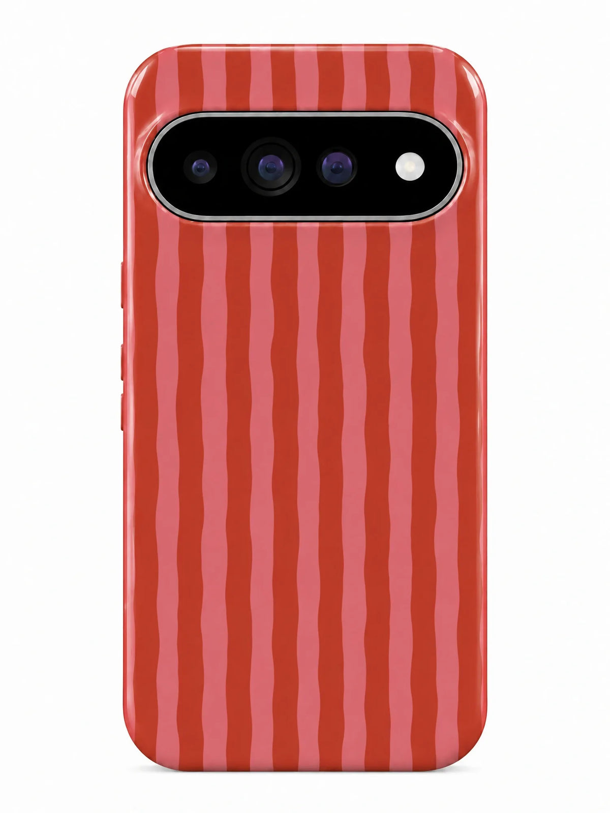 Streifen Rot-Rosa Handyhülle für Google Pixel 9 Pro mit Öse für die Handykette