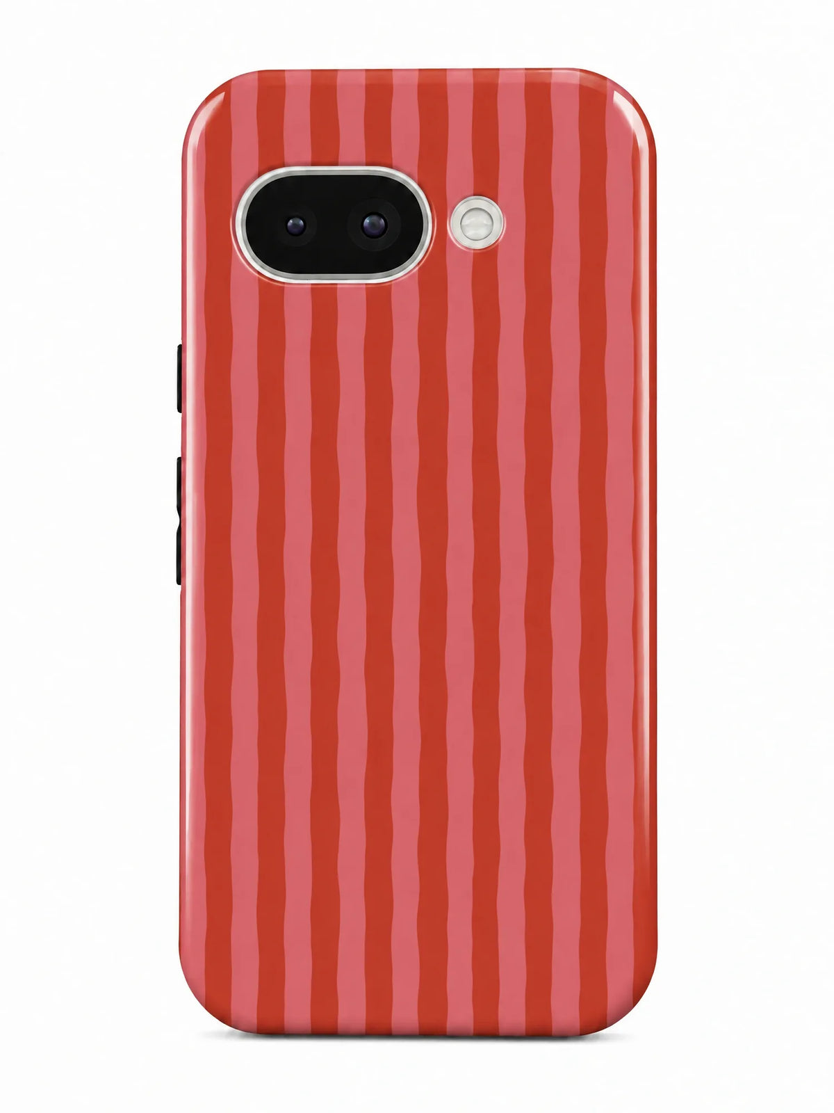 Streifen Rot-Rosa Handyhülle für Google Pixel 9a mit Öse für die Handykette