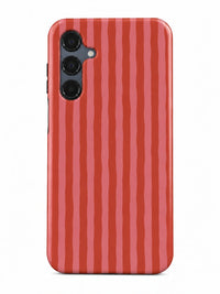 Streifen Rot-Rosa Handyhülle für Samsung Galaxy A16 mit Öse für die Handykette