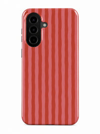 Streifen Rot-Rosa Handyhülle für Samsung Galaxy A26 5G mit Öse für die Handykette