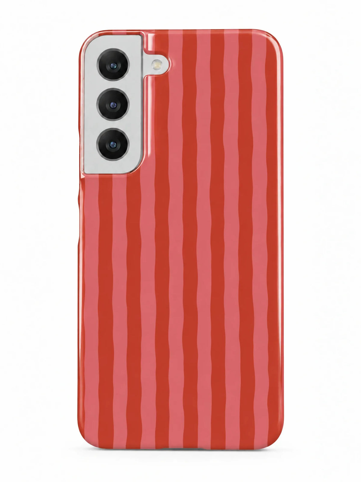 Streifen Rot-Rosa Handyhülle für Samsung Galaxy S22 mit Öse für die Handykette