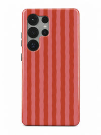 Streifen Rot-Rosa Handyhülle für Samsung Galaxy S23 Ultra mit Öse für die Handykette