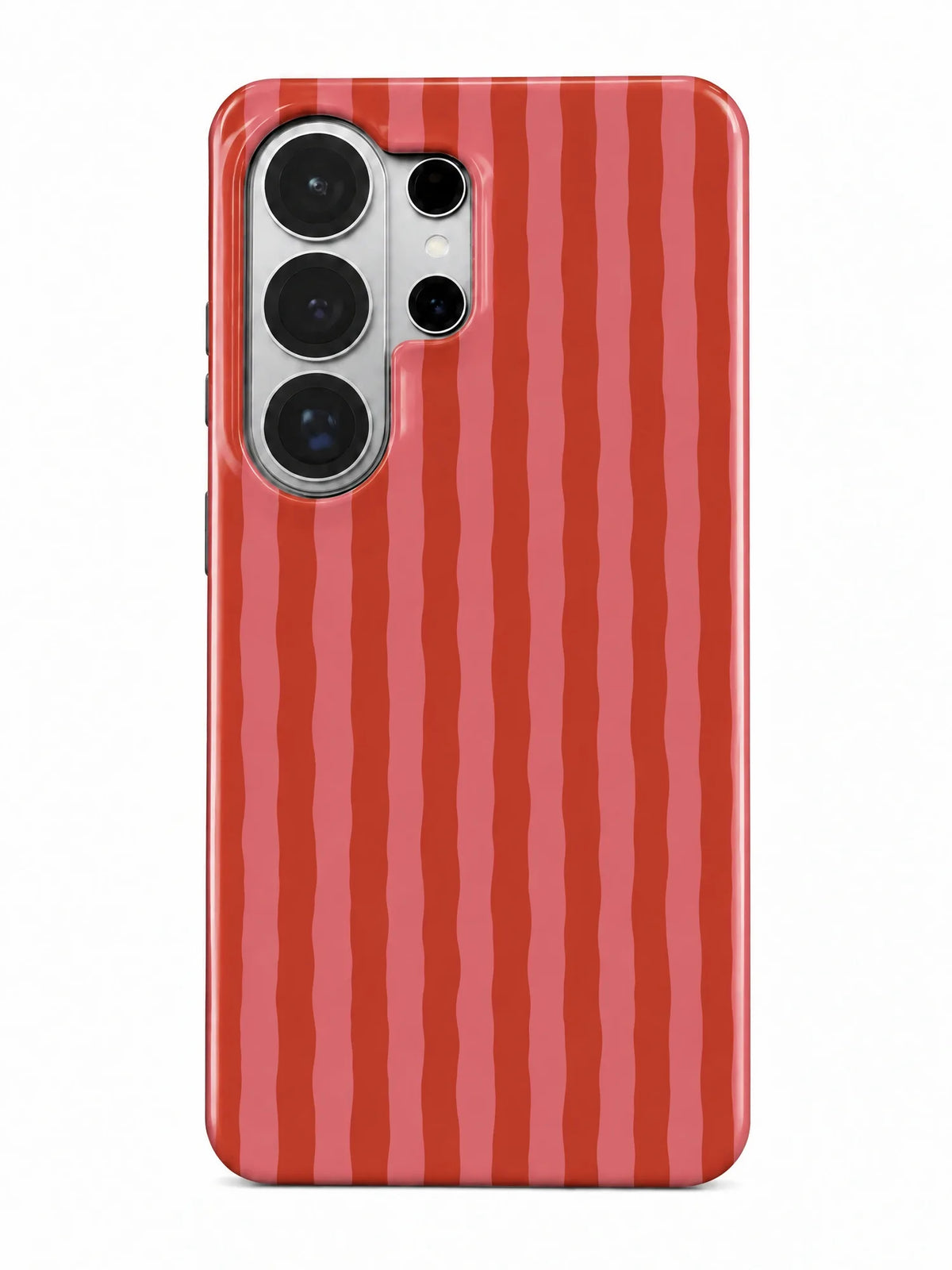 Streifen Rot-Rosa Handyhülle für Samsung Galaxy S26 Ultra mit Öse für die Handykette