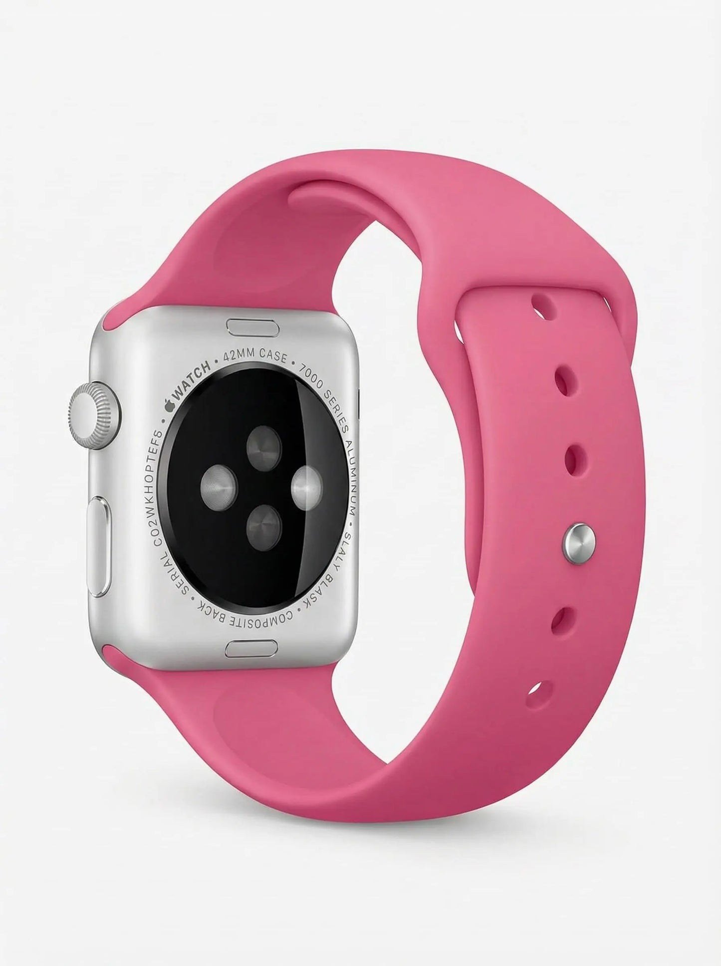 Rosa Pink Silikon Apple Watch — Detailansicht