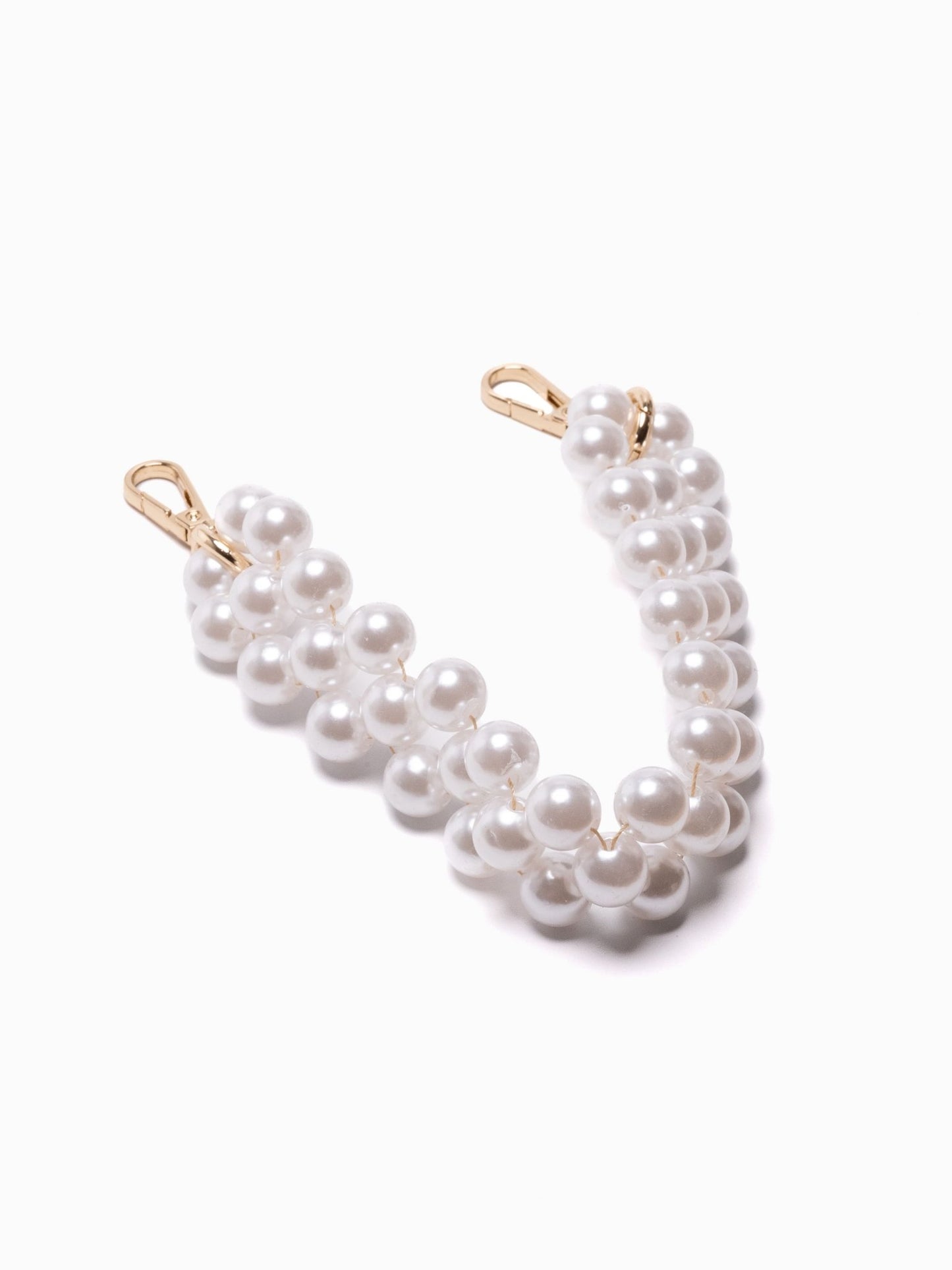 Handykette mit Perlen – Pearl White - Susanno kurze handy perlenkette in weiss für Handgelenk