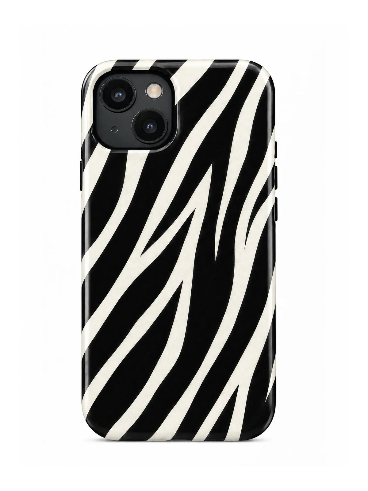 Zebra Handyhülle für iPhone 15 Plus mit Öse für die Handykette